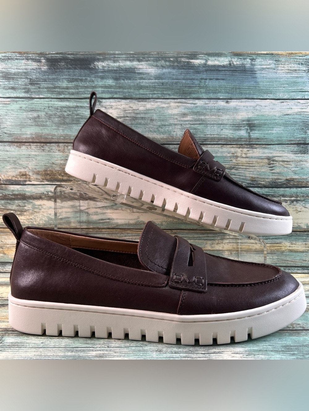 Vionic Uptown Penny Loafers Womens 10M Brown Leather Arch Support Comfort Shoes